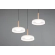 Trio CELESTE függeszték, fém, üveg, fekete, fehér, LED, 21W, 2250lm, 3000K - Trio-354930365