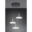 Trio CELESTE függeszték, fém, üveg, fekete, fehér, LED, 21W, 2250lm, 3000K - Trio-354930365