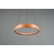 Trio LYNWOOD függeszték fém, fa, akril, fekete, barna, fehér, LED, 28W, 3000K, 3300Lm - 355030130