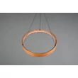 Trio LYNWOOD függeszték fém, fa, akril, fekete, barna, fehér, LED, 28W, 3000K, 3300Lm - 355030130