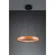 Trio LYNWOOD függeszték fém, fa, akril, fekete, barna, fehér, LED, 28W, 3000K, 3300Lm - 355030130