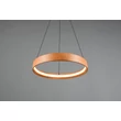 Trio LYNWOOD függeszték fém, fa, akril, fekete, barna, fehér, LED, 28W, 3000K, 3300Lm - 355030130