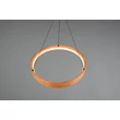 Trio LYNWOOD függeszték fém, fa, akril, fekete, barna, fehér, LED, 28W, 3000K, 3300Lm - 355030130
