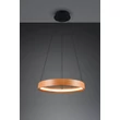 Trio LYNWOOD függeszték fém, fa, akril, fekete, barna, fehér, LED, 28W, 3000K, 3300Lm - 355030130