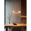 Trio LYNWOOD függeszték fém, fa, akril, fekete, barna, fehér, LED, 28W, 3000K, 3300Lm - 355030130