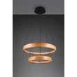 Trio LYNWOOD függeszték fém, fa, akril, fekete, barna, fehér, LED, 37W, 3000K, 4300Lm - 355039130