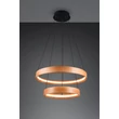 Trio LYNWOOD függeszték fém, fa, akril, fekete, barna, fehér, LED, 37W, 3000K, 4300Lm - 355039130
