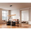 Trio EDGEWOOD függeszték fém, fa, akril, fekete, barna, LED, 35W, 2700-6000K, 4150Lm - 359719130