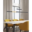 Trio TRAJAN függeszték fém, fekete, sárgaréz, LED, 2700K-5000K, 45W, 5300lm - 375310502
