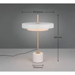 Trio KEATON asztali lámpa fém, műanyag, szürke, fehér, LED, 12W, 2300-3000-4000K, 1400Lm - 540210176
