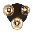 Trio LUMINA mennyezet lámpa fém, üveg, fekete, borostyán, E14 - 617030313