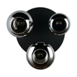 Trio LUMINA mennyezet lámpa fém, üveg, fekete, króm, E14 - 617030332