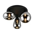 Trio LUMINA mennyezet lámpa fém, üveg, fekete, króm, E14 - 617030332