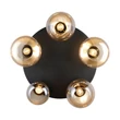Trio LUMINA mennyezet lámpa fém, üveg, fekete, borostyán, E14 - 617030513