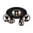Trio LUMINA mennyezet lámpa fém, üveg, fekete, króm, E14 - 617030532