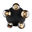 Trio LUMINA mennyezet lámpa fém, üveg, fekete, króm, E14 - 617030532