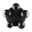 Trio LUMINA mennyezet lámpa fém, üveg, fekete, króm, E14 - 617030532