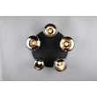 Trio LUMINA mennyezet lámpa fém, üveg, fekete, króm, E14 - 617030532