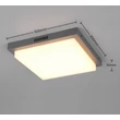Trio BERMEJO mozgásérzékelős kültéri mennyezet lámpa fém, műanyag, antracit, fehér, LED, 14W, 2300-3000-4000K, 1450Lm, IP54 - 630369242