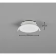 Trio HIMAL beépíthető spot fém, műanyag, fehér, LED, 3.5W, 2700-4000K, 450Lm,IP65 - 635110101