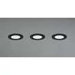 Trio HIMAL beépíthető spot fém, műanyag, fekete, LED, 3x 3.5W, 2700-4000K, 3x 450Lm, IP65 - 635110302