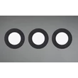 Trio HIMAL beépíthető spot fém, műanyag, fekete, LED, 3x 3.5W, 2700-4000K, 3x 450Lm, IP65 - 635110302