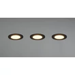 Trio HIMAL beépíthető spot fém, műanyag, fekete, LED, 3x 3.5W, 2700-4000K, 3x 450Lm, IP65 - 635110302