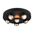 Trio ORBIT mennyezet lámpa fém, fekete, barna, LED, 40W, 2300-3000-4000K, 4700Lm - 644410632