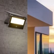 Trio MOURA reflektor fém, fekete, LED, 10W, 1100lm, 3000K-4000K-6000K, IP54 - R22109132