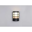 Trio SINTRA kültéri fali lámpa fém, üveg, fekete, fehér, E27, IP44 - R26459132