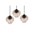 Trio BORKA függeszték fém, rattan, fekete, természetes, E27 - R31263336