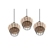 Trio BORKA függeszték fém, rattan, fekete, természetes, E27 - R31263336