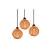 Trio SPROUT függeszték fém, rattan, fekete, természetes, E14 - R31293336