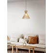 Trio ROSALIE függeszték fém, papír, fekete, barna, E27 - R36191036