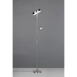 Trio PALERMO állólámpa fém, nikkel, LED, 5W+18W, 3000-4000-6500K, 500+2000Lm - R45741107