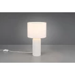 Trio BLAIR asztali lámpa kerámia, szövet, fehér, E27 - R51811931