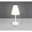Trio KENNY asztali lámpa fém, szövet, fehér, LED, 1.5W, 3000K, 140Lm - R53621101