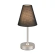 Trio KENNY asztali lámpa fém, szövet, nikkel, fekete, LED, 1.5W, 3000K, 140Lm - R53621102