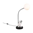 Trio ARM asztali lámpa fém, műanyag, fekete, fehér, LED, 1.5W, 2700K, 100Lm - R53801102