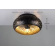 Trio BIDAR ventilátoros mennyezet lámpa fém, fekete, arany, E27 - R61574080