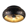 Trio BIDAR ventilátoros mennyezet lámpa fém, fekete, arany, E27 - R61574080
