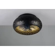 Trio BIDAR ventilátoros mennyezet lámpa fém, fekete, arany, E27 - R61574080