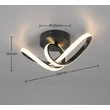 Trio RUSA mennyezet lámpa fém, műanyag, fehér, fekete, LED, 7W, 3000K, 800Lm - R63541132