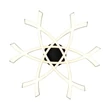 Trio POLLOCK mennyezet lámpa fém, műanyag, fehér, fekete, LED, 33W, 3000K, 3800Lm - R63691132