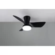 Trio RANDERS ventilátoros lámpa műanyag, fekete, LED, 20W, 2500lm, 2700K-6000K - R64412132