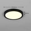 Trio DRACO mennyezet lámpa műanyag, fehér, fekete, LED, 18W, 2300-3000-4000K, 2300Lm - R65891132