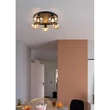 Trio DIVINA mennyezet lámpa fém, üveg, fekete, borostyán, E14 - R66643013