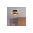 Trio DIVINA mennyezet lámpa fém, üveg, fekete, borostyán, E14 - R66645013