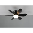 Trio LUND ventilátoros lámpa műanyag, fekete, LED, 8W, 850lm, 2700K-6500K - R67462132