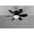 Trio LUND ventilátoros lámpa műanyag, fekete, LED, 8W, 850lm, 2700K-6500K - R67462132